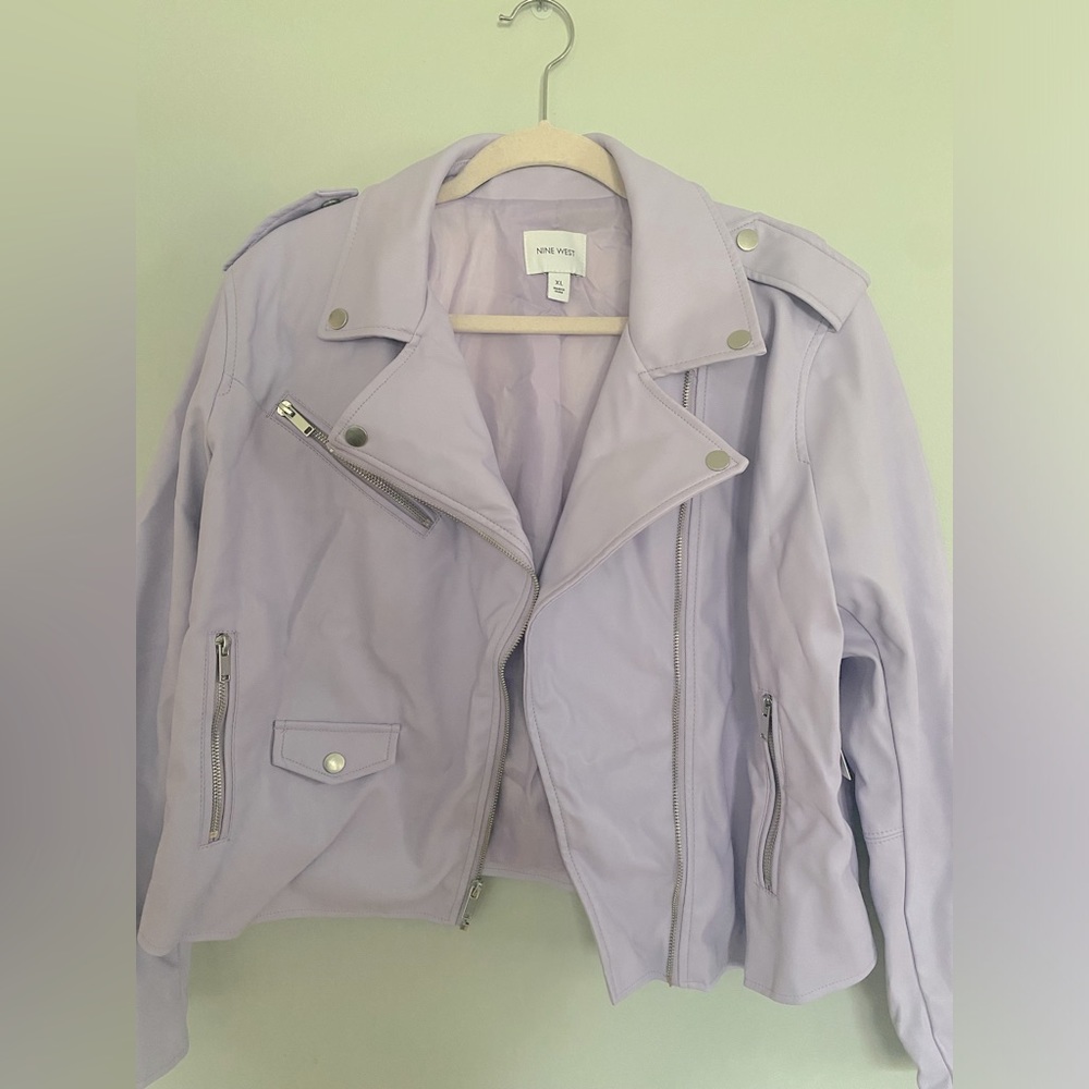 Lavender Haze! Lavender Leather jacket. Faux leather.